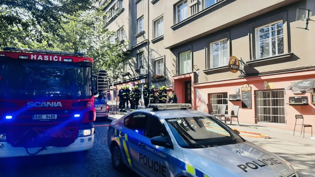 Výbuch plynu v domě v Soběslavské ulici v Praze 3