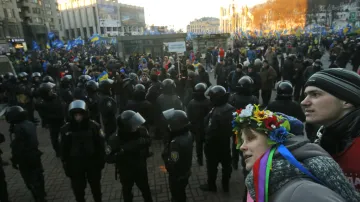 Policie dohlíží na bezpečnost v centru Kyjeva