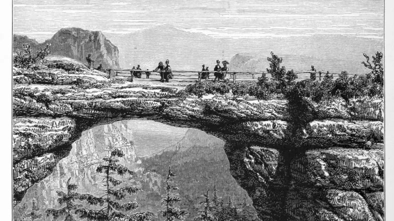 Kresba Pravčické brány z roku 1880