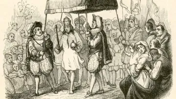 Ilustrace Vilhelma Pedersena, Andersenova prvního ilustrátora, k pohádce Císařovy nové šaty