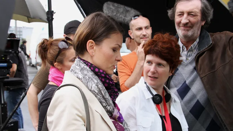 Natáčení filmu Andělé všedního dne / Klára Melíšková, Alice Nellis a Boleslav Polívka