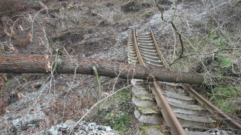 Zavalená železnice
