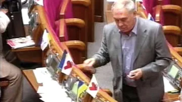 Hlasování v ukrajinském parlamentu