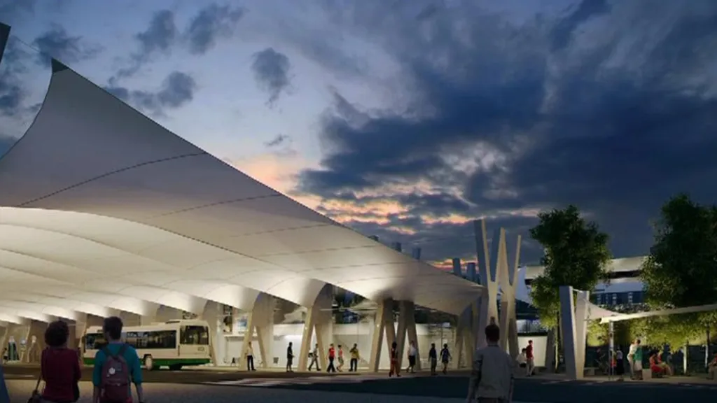 Návrh nové haly havířovského nádraží