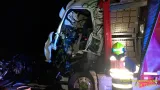 Nehoda dvou kamionů