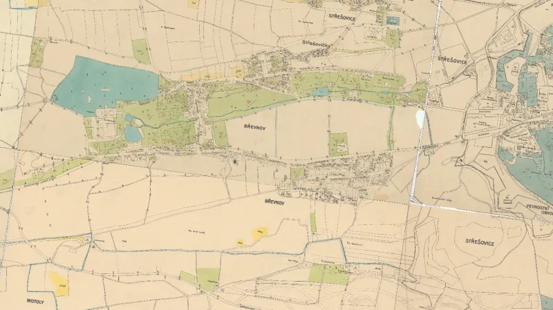 Dvě Prahy: Jakým způsobem se měnil Břevnov v minulém století, je znatelné na rozdílu mezi mapou z roku 1909 a fotografií z roku 1966