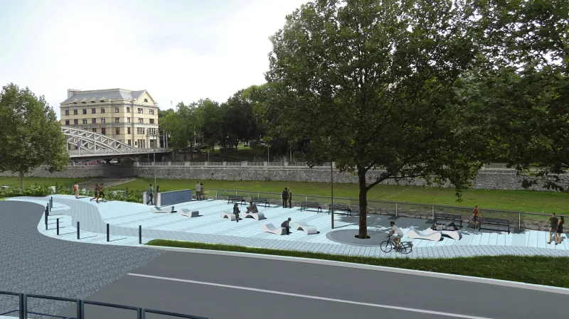 Vizualizace rekonstruovaného Havlíčkova nábřeží
