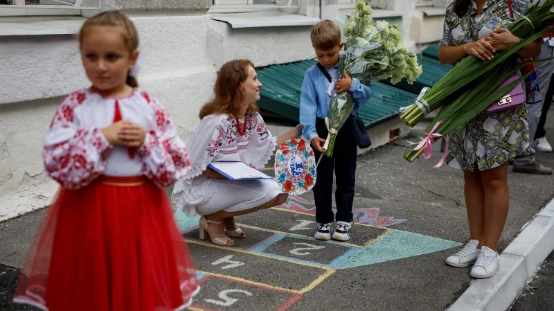 První školní den na Ukrajině