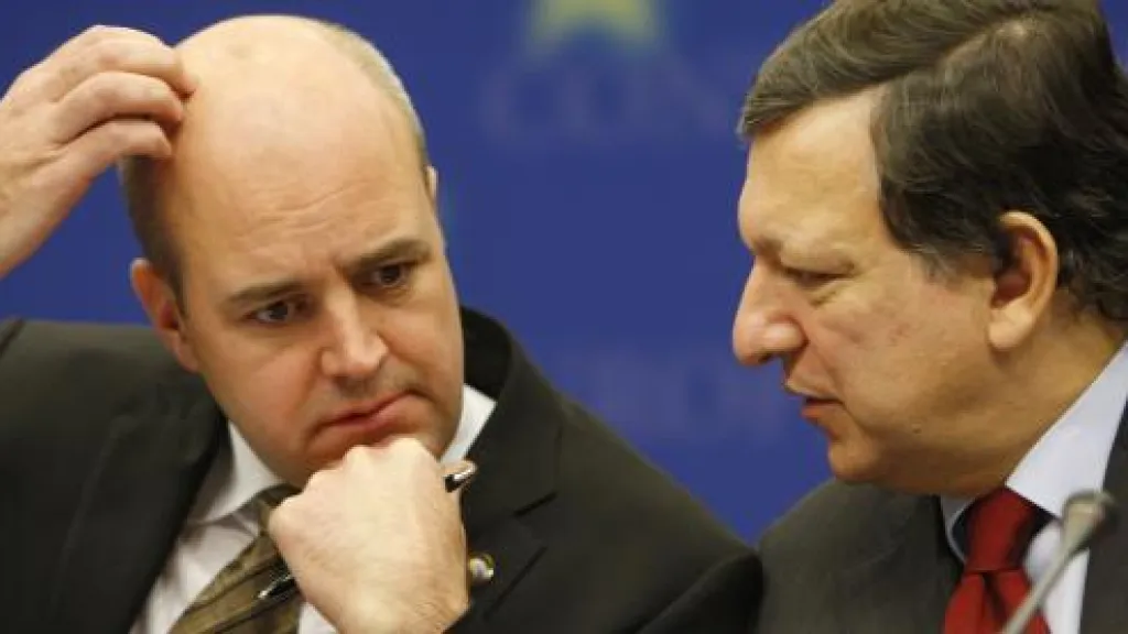 Fredrik Reinfeldt a José Manuel Barroso