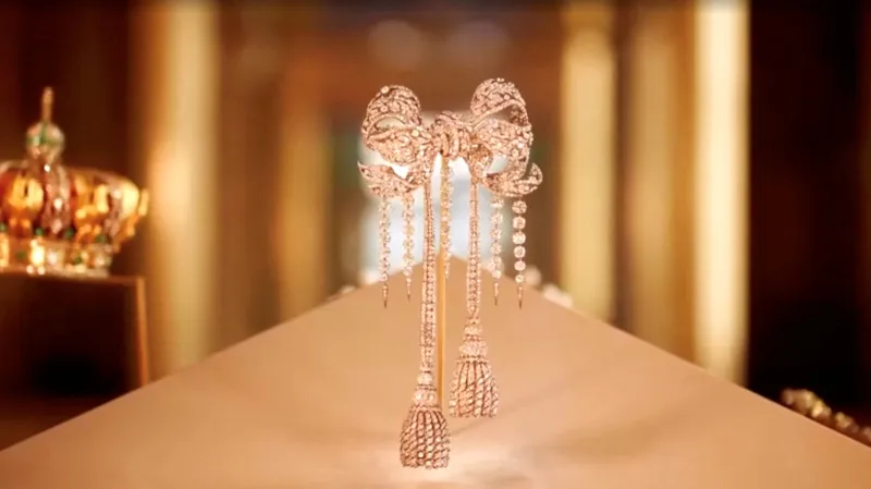 Brož císařovny Eugénie posázená drahokamy