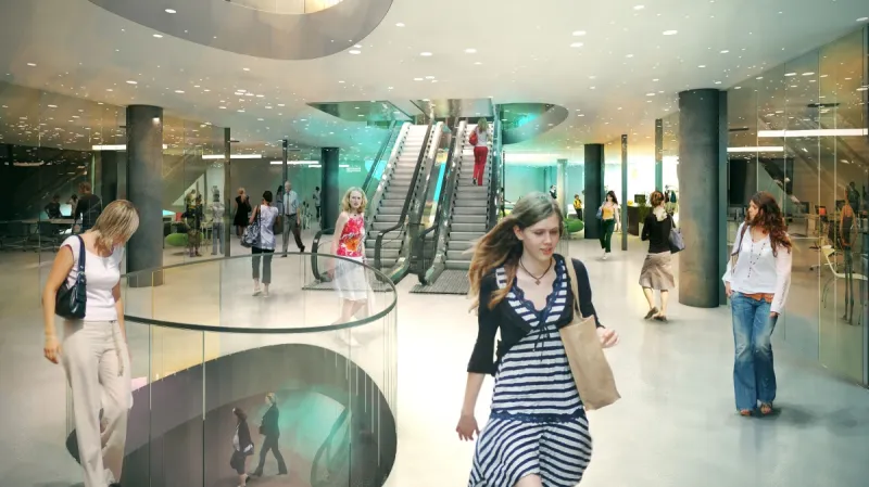 Vizualizace přestavby budovy Nádražní 2