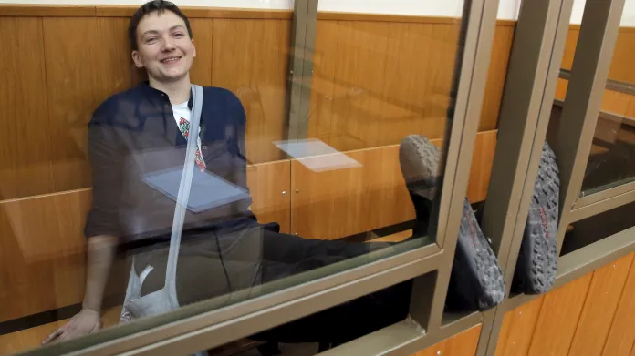 Savčenková během posledního dne soudního líčení