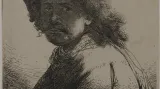 Rembrandt van Rijn - Vlastní podobizna s šerpou kolem krku (1633)