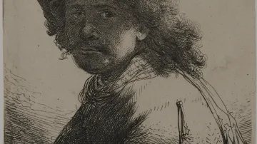 Rembrandt van Rijn - Vlastní podobizna s šerpou kolem krku (1633)