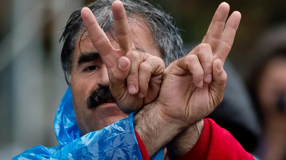 Turecký demonstrant