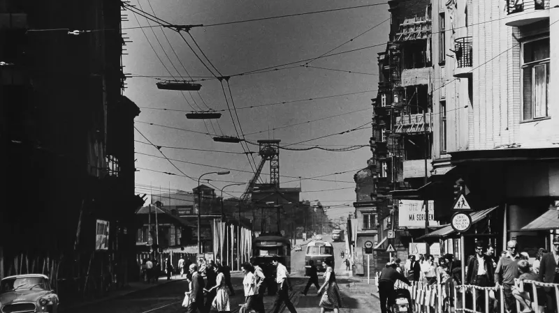 Pohled ulicí 28. října před rokem 1989