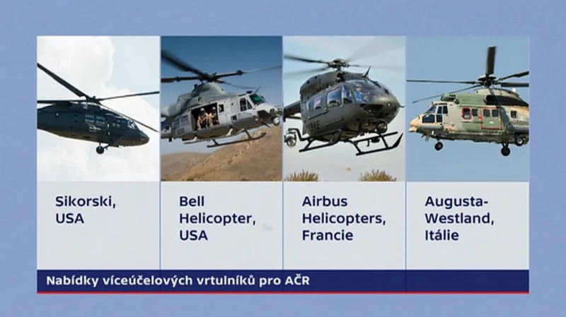 Uchazeči o dodávky vrtulníků