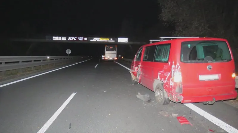 Nehoda na dálnici u Prostějova