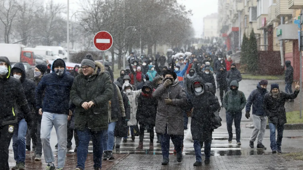 Demonstrace v Bělorusku 29. 11.