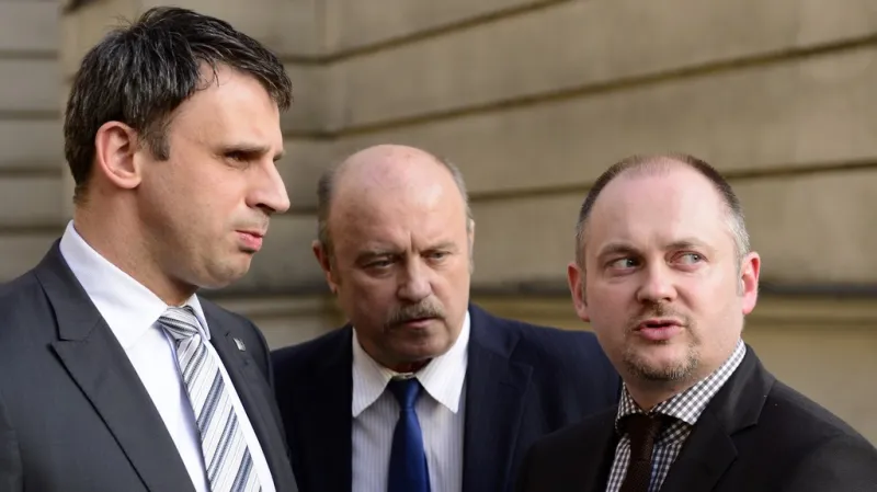 Hejtmani Jiří Zimola, Josef Novotný a Michal Hašek