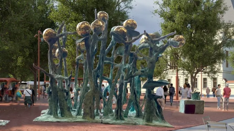 Vizualizace: Hrachovina na Mendlově náměstí