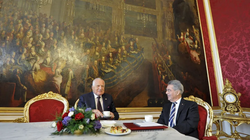 Prezident Václav Klaus a rakouský prezident Heinz Fischer