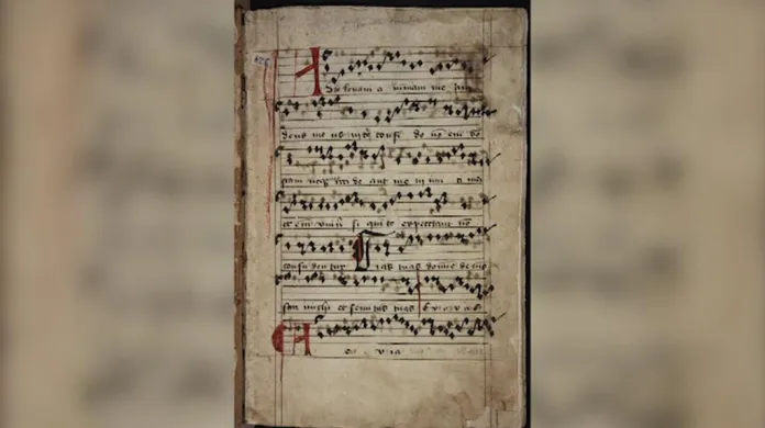 Středověký rukopis husitského zpěvníku ze sbírky litoměřického muzea