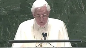 Benedikt XVI. v sídle OSN