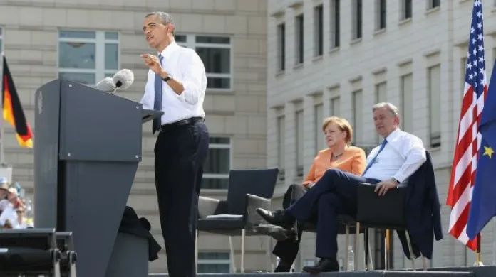 Barack Obama vystoupil s projevem v Berlíně