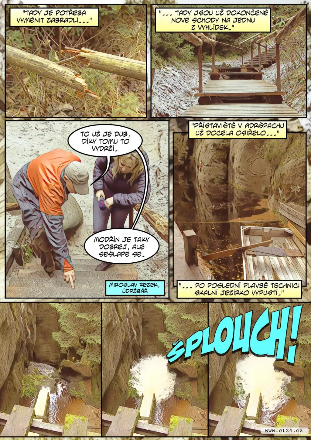 Ve skalách v Adršpachu začaly opravy po rušné sezoně, místo navštívily statisíce lidí