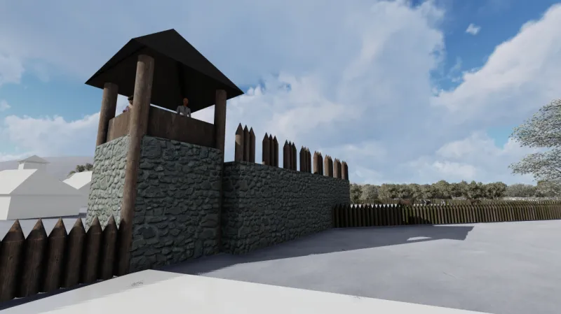 Součástí opevnění bude i šestimetrová věž