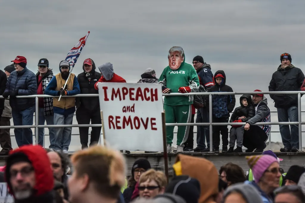 Příznivci a odpůrci Donalda Trumpa se sešli v americkém Wildwoodu