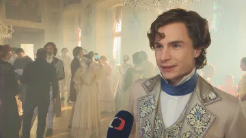 Oskar Hes při natáčení vánoční pohádky