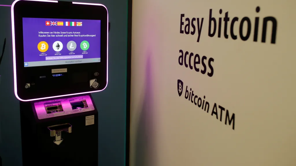 Automat na kryptoměny ve Swiss Falcon Private Bank v Zurichu