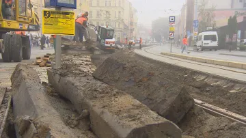 Opravy ulice Křenová komplikují dopravu v Brně