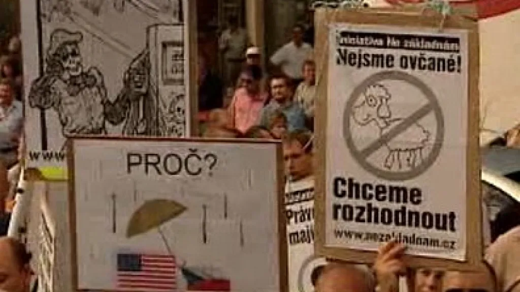 Demonstrace proti radaru