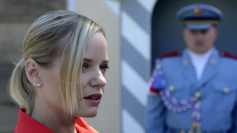 Kateřina Klasnová po jednání s prezidentem v Lánech