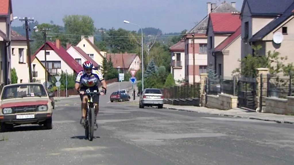 Cyklista v Jičíně