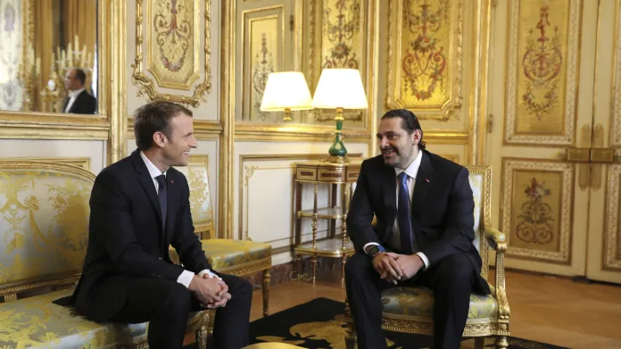 Libanonský premiér Harírí v Paříži s prezidentem Macronem