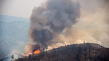 Požár v oblasti Mendocino