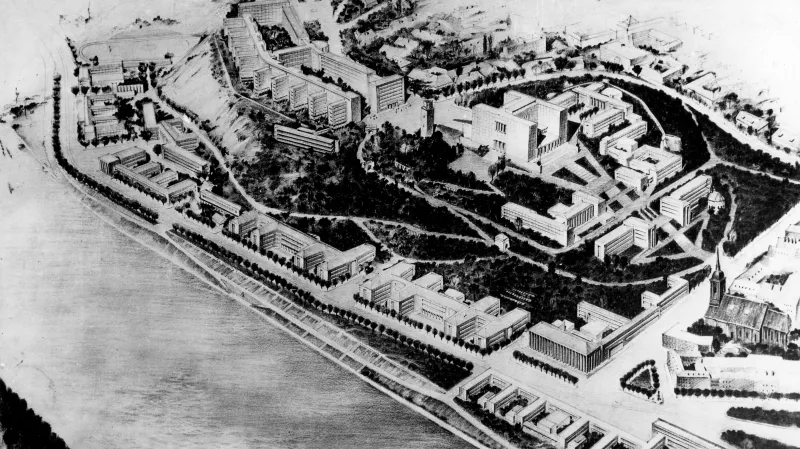 Ernesto B. La Padula – Attilio La Padula / Soutěžní návrh na Univerzitní město v Bratislavě, 1940-41