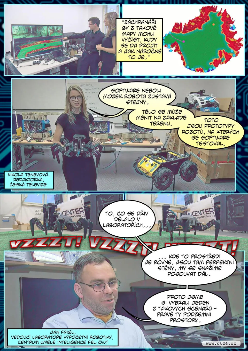 Záchranářský robot skončil třetí