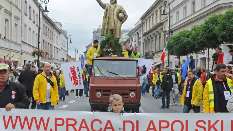 Polští odboráři protestovali proti Tuskově vládě