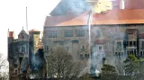 Požár hradu Pernštejn