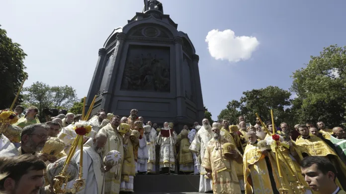 Ukrajinský patriarcha Filaret v Kyjevě