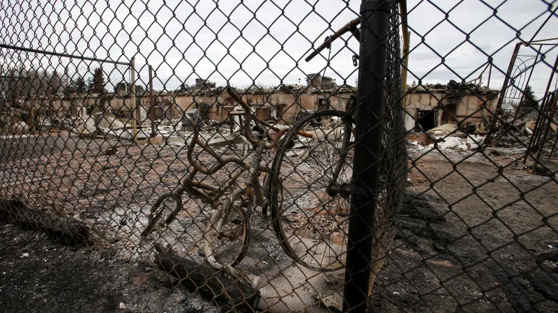 Následky požáru v Albertě