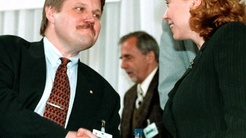 Zdeněk Škromach a Petra Buzková koncem 90. let