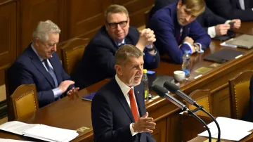 Andrej Babiš (ANO) mluví ve sněmovně, 3. února 2026