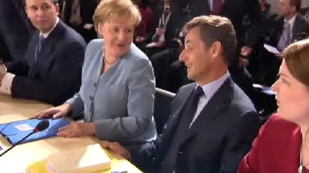 Merkelová a Sarkozy