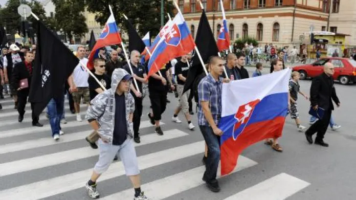 Demonstrace nacionalistů v Prešově
